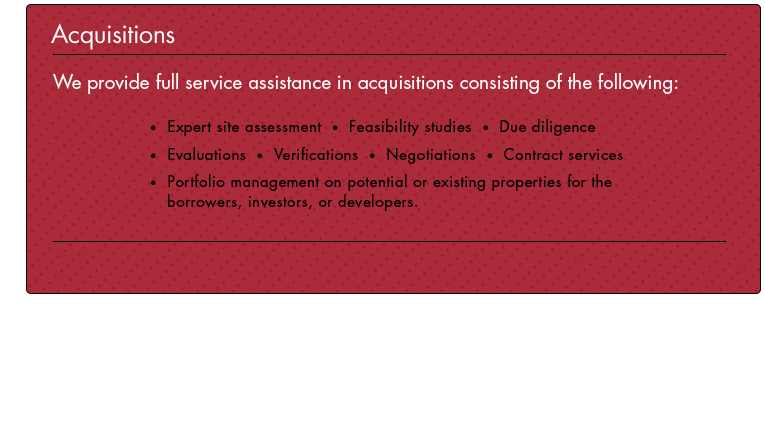 aquisitions